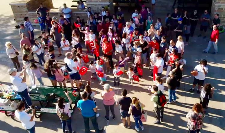 Turkish community gathering in Texas park