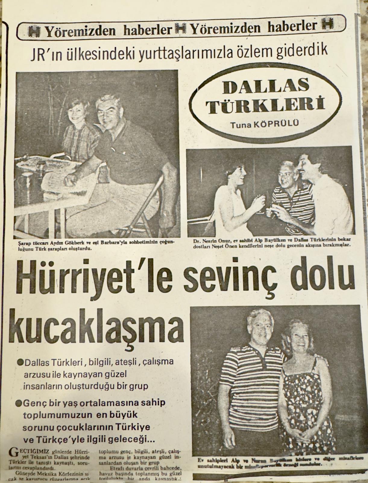 Dallas Turks newspaper article